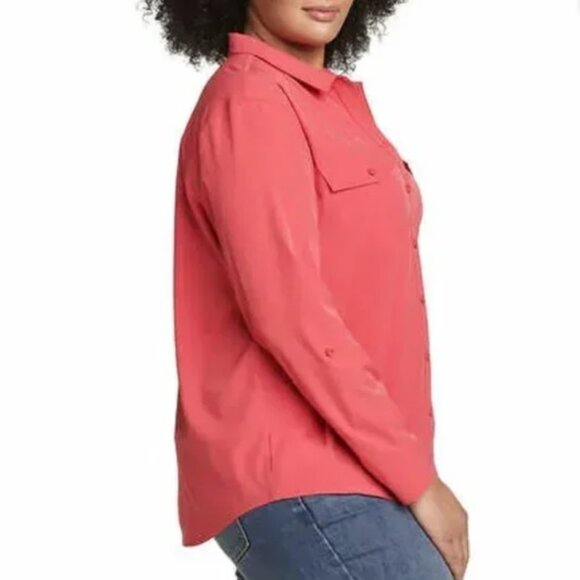 Eddie Bauer Departure Long Sleeve Top Women Size XXL 2XL Classic Fit Button Down - Picture 3 of 11